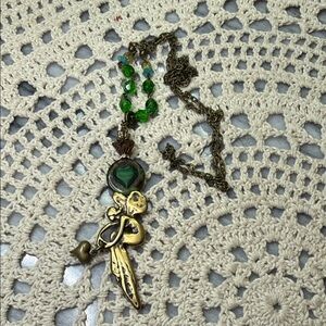 fairy Pendant & glass beaded Necklace